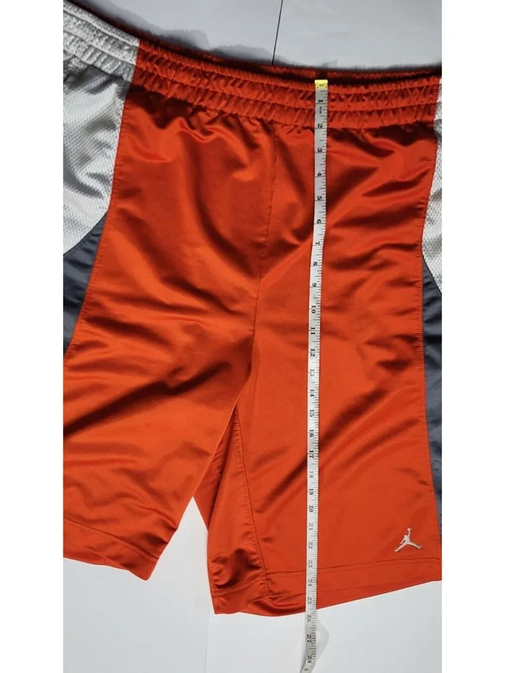 Vtg Nike Air Jordan Durasheen Mens Orange & Gray Athletic Shorts Y2k XL